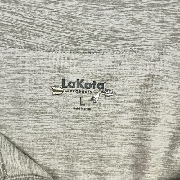 Lakota Men’s Heather Gray Performance Polo - Size Large - Picture 6 of 8